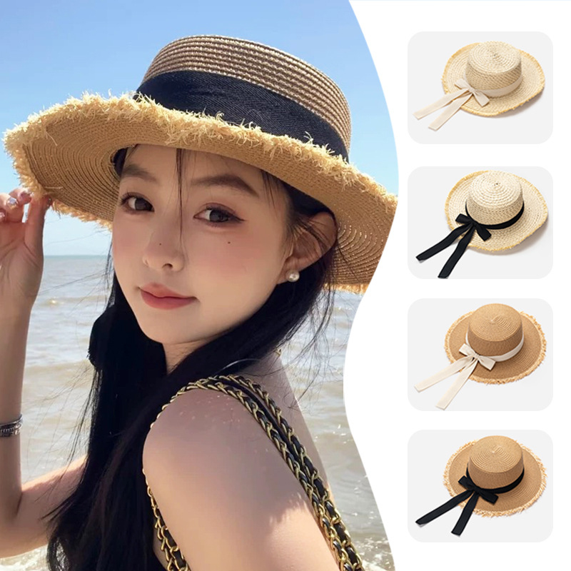 Packable Hat Nylon - Women Straw Sun Hat Bowknot Summer