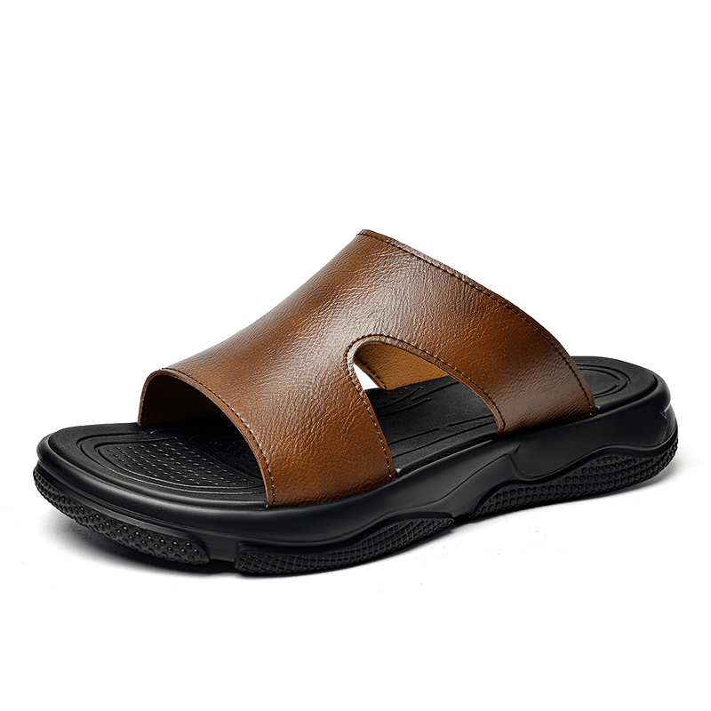 Men's Leather Slide Sandals No - Flip Flop Leather Men review and price