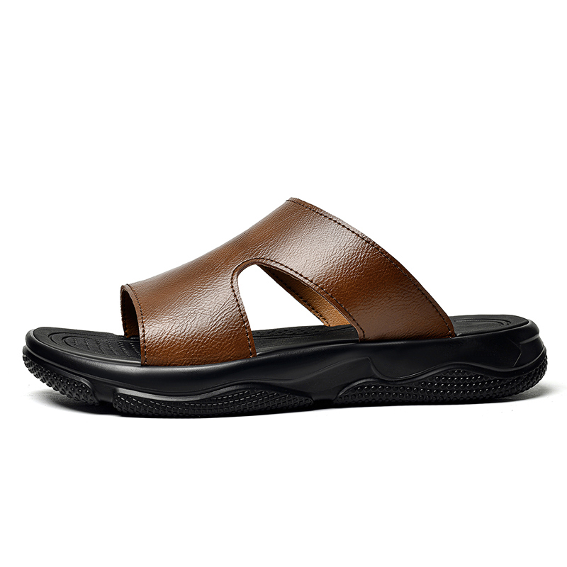 Men's Leather Slide Sandals No - Flip Flop Leather Men review and price