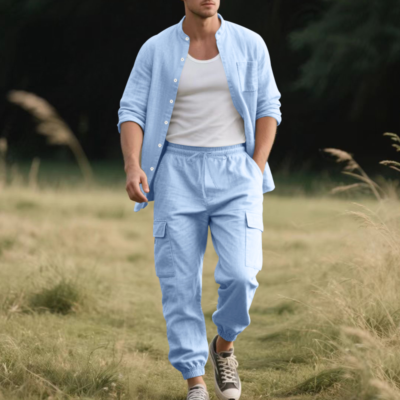 Men's Linen Breathable Two-Pie - Linen Shirt Breathable review and price