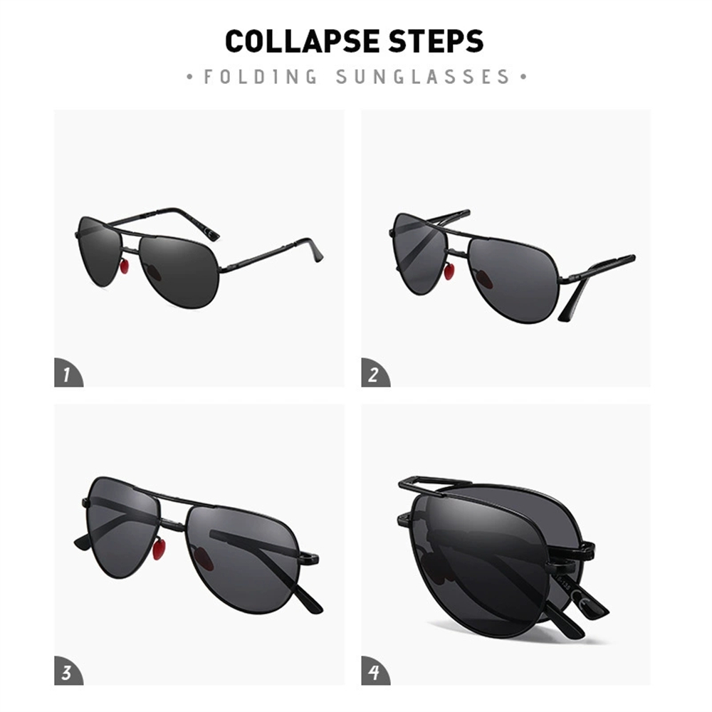VIVIBEE Metal Pilot Black Fold - Sunglasses Aviator Polarized review and price
