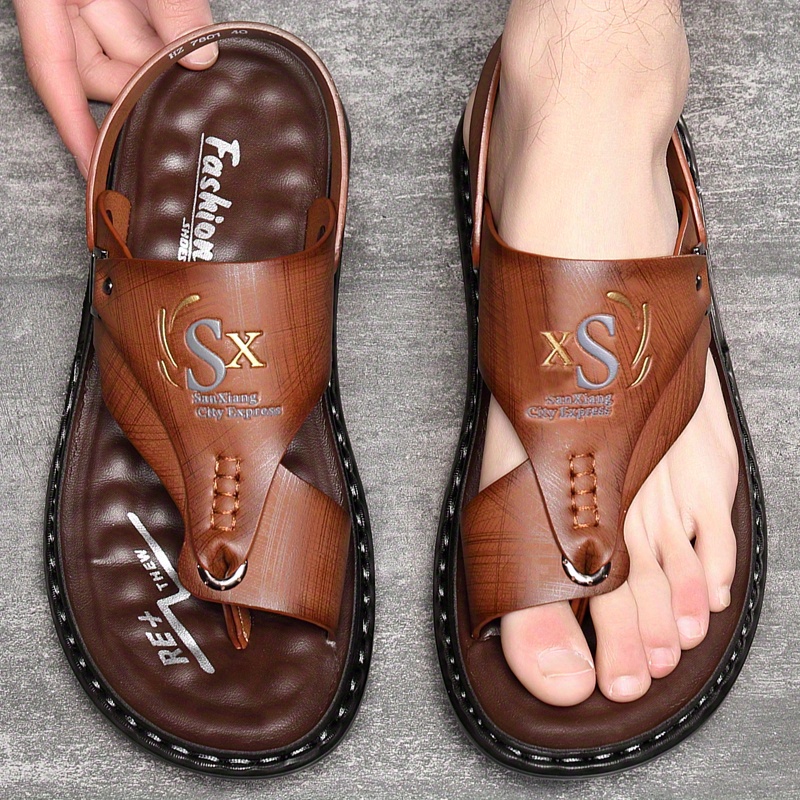 Men's Leather Flip Flops Sanda - Flip Flop Leather Men review and price