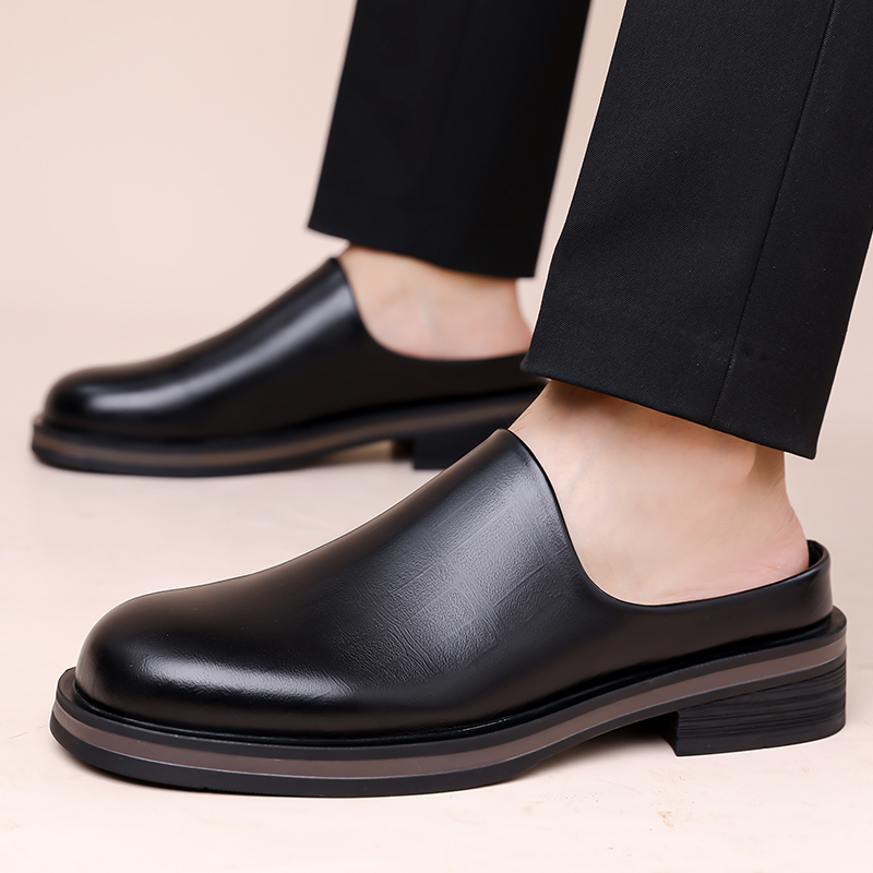 Men Slip-On Half Slippers, Thi - Flip Flop Leather Men review and price