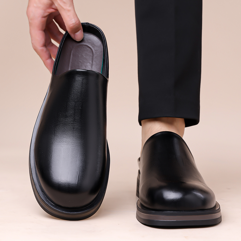 Men Slip-On Half Slippers, Thi - Flip Flop Leather Men review and price