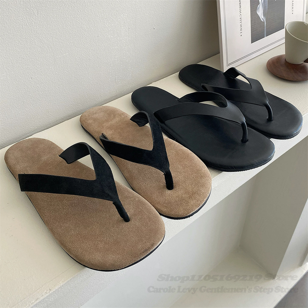 Vintage Style Cow Suede Clip O - Flip Flop Leather Men review and price