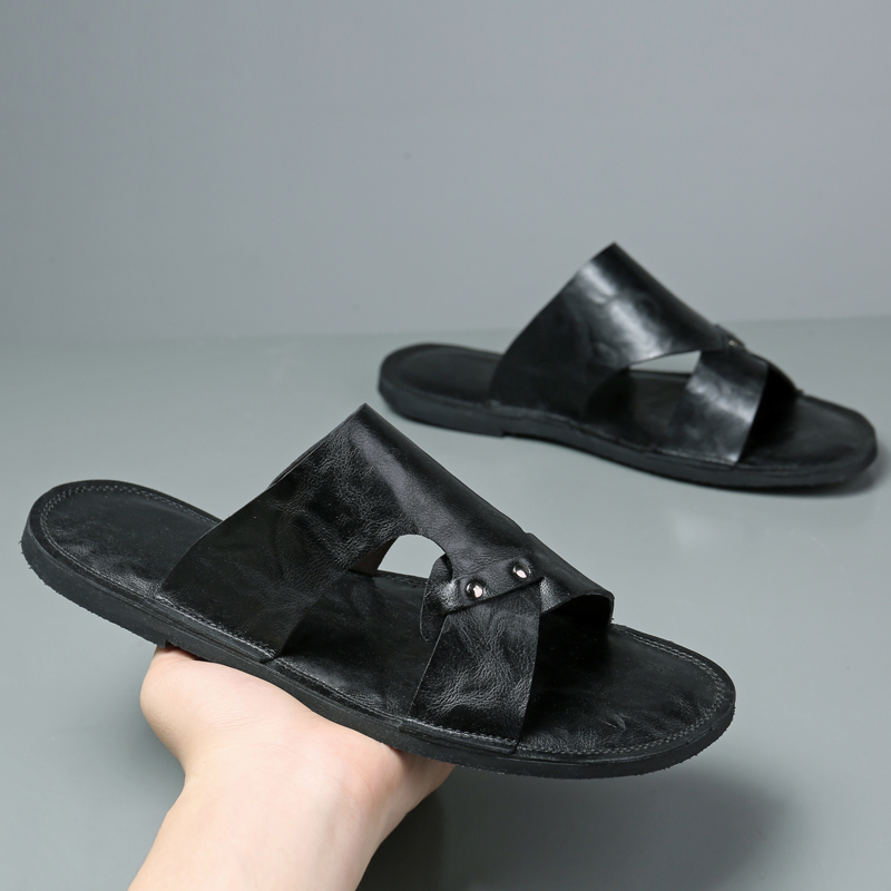 Handmade Leather Slippers Men  - Flip Flop Leather Men review and price